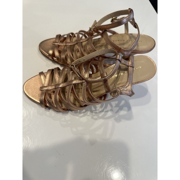Loeffler Randall Rose Gold Strappy Kitten Heel Sandal Size 7.5 - Picture 14 of 16